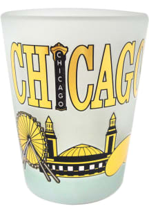 Chicago City Icons Frosted Shot Glass