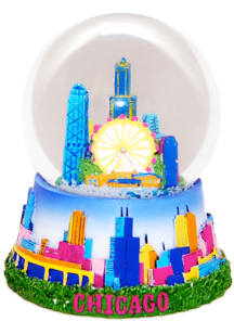 Chicago City Skyline Water Globe