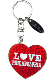 Philadelphia City Heart Shaped Keychain