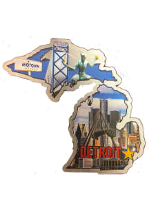 Detroit City State Shape Magnet