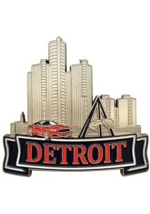Detroit City Skyline Car Magnet