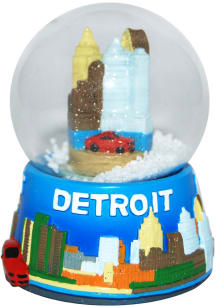 Detroit City 65mm Car Water Globe