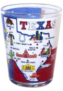 Texas State Icons Collage Shot Glass