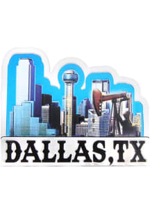Dallas Ft Worth City Skyline Shaped Magnet