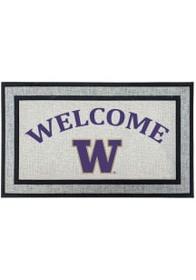 Ash Washington Huskies Welcome 18x30 Door Mat