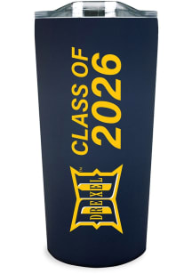 Navy Blue Drexel Dragons 18oz Class of 2026 Soft Touch Stainless Steel Tumbler