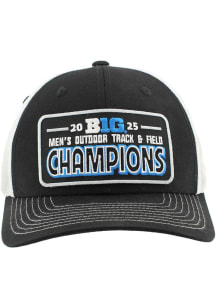 Oregon Ducks Black 2025 Big Ten Mens Outdoor T&amp;F  Champs LR Dakota Trucker Adjustable Hat