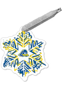 Delaware Fightin' Blue Hens Snowflake Ornament - Blue