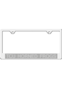 TCU Horned Frogs silver Acrylic License Frame