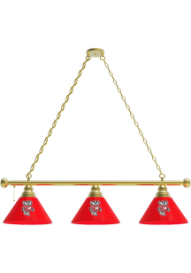 Gold Wisconsin Badgers Mascot 3 Shade Billiard Lamp