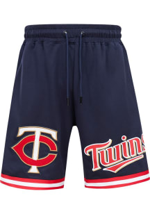 Pro Standard Minnesota Twins Mens Navy Blue Classic Chenille Shorts