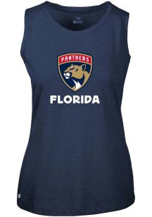 Levelwear Florida Panthers Womens Navy Blue Macy Home Turf Tank Top