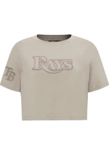 Pro Standard Tampa Bay Rays Womens Tan Neutral Short Sleeve T-Shirt