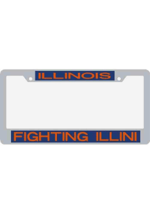Illinois Fighting Illini Orange  Team Name Chrome License Frame