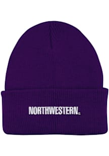 LogoFit Northwestern Wildcats North Pole Baby Knit Hat - Purple