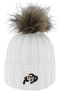 LogoFit Colorado Buffaloes White Alps Pom Womens Knit Hat