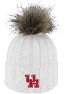 LogoFit Houston Cougars White Alps Pom Womens Knit Hat