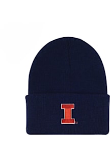 LogoFit Illinois Fighting Illini Navy Blue Northpole Youth Cuffed Youth Knit Hat