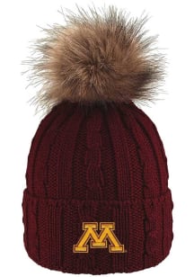 Minnesota Golden Gophers LogoFit Alps Pom Womens Knit Hat - Burgundy