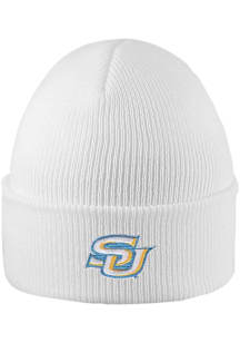 LogoFit Southern University Jaguars White Northpole Cuffed Mens Knit Hat