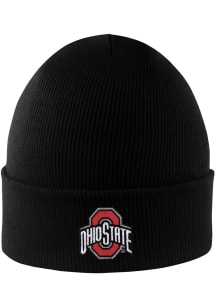 LogoFit Ohio State Buckeyes Black Northpole Cuffed Design Mens Knit Hat