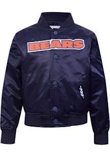 Pro Standard Chicago Bears Boys Navy Blue Classic Chenille Lightweight Jacket