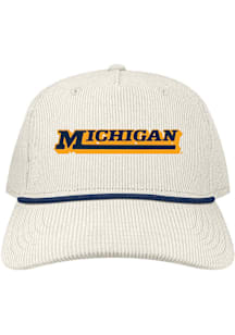 Michigan Wolverines Ivory Roadie Corduroy Adjustable Hat