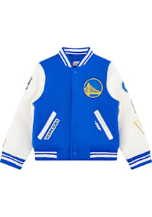 Pro Standard Golden State Warriors Boys Blue Classic Chenille Lightweight Jacket
