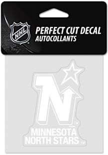 Minnesota North Stars 4x4 inch Auto Decal - White