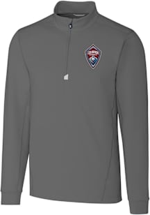 Cutter and Buck Colorado Rapids Mens Graphite Traverse Long Sleeve Qtr Zip Pullover