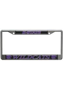 K-State Wildcats Black Domed Chrome License Frame