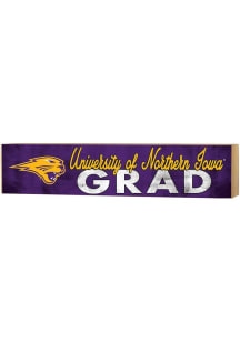 KH Sports Fan Northern Iowa Panthers 3x13 Block Sign Grad Sign - Purple