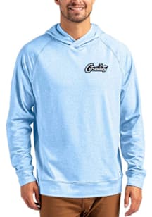 Cutter and Buck UCF Knights Mens Light Blue Adapt Knit Hood Long Sleeve Hoodie