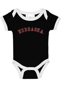 Baby Red Nebraska Cornhuskers Ringer Short Sleeve One Piece