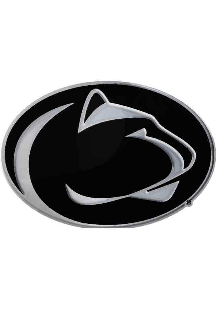 Penn State Nittany Lions Chrome Oval Car Emblem - Navy Blue