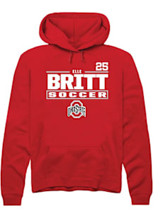 Elle Britt Ohio State Buckeyes Mens Red NIL Stacked Box Player Hood