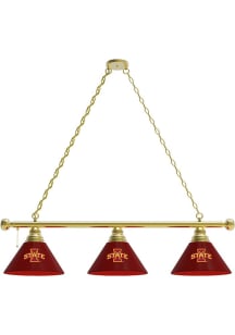 Iowa State Cyclones 3 Shade Gold Billiard Lamp