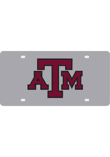 Texas A&amp;M Aggies Silver Letters Logo Car Accessory License Plate