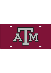 Texas A&M Aggies Maroon Letters Logo Car Accessory License Plate