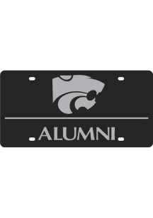 K-State Wildcats Black Mascot Alumni Car Accessory License Plate