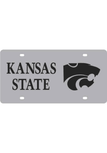 K-State Wildcats Silver Team Name, Logo Car Accessory License Plate