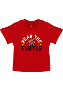 Infant Red Maryland Terrapins Team Chant Fear The Turtle Short Sleeve T-Shirt