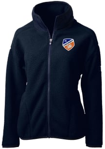 Cutter and Buck FC Cincinnati Womens Navy Blue Cascade Sherpa Light Weight Jacket