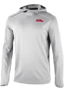 Columbia Ole Miss Rebels Mens Grey Heat Seal Omni Wick Shotgun Hood