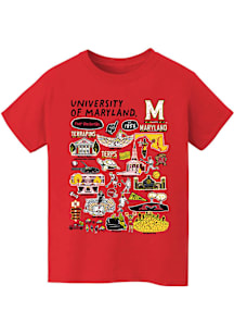 Vive La Fete Maryland Terrapins Youth Red Impressions Short Sleeve T-Shirt