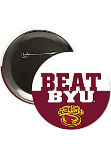 Iowa State Cyclones BEAT BYU 3" Button - Cardinal