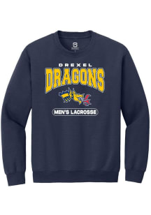 Mens Drexel Dragons Navy Blue Summit Sportswear Lacrosse Crew Sweatshirt