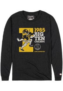 Mens Iowa Hawkeyes Black Homefield Football 1985 Big Ten Champions Tee