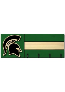 Green Michigan State Spartans Key Rack Sign