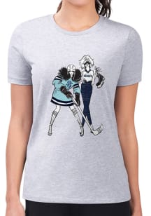 4Her Seattle Kraken Womens Grey Hockey Girls Style Short Sleeve T-Shirt